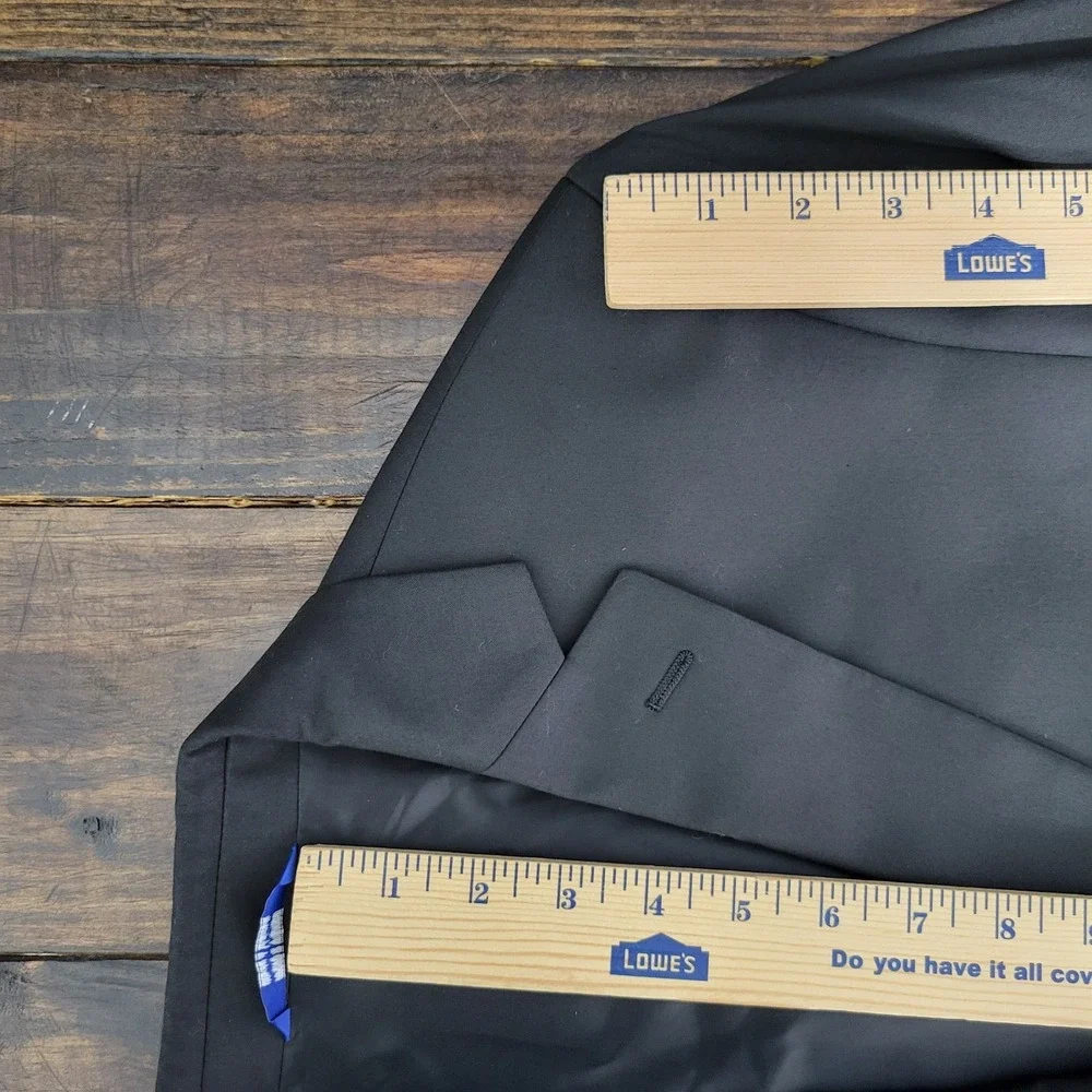 APT.9 Men's Sport Coat Blazer Two Button Black Poly Blend Premier Flex‎ 42L SLIM